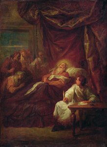 La muerte de San Ambrosio, antes de 1706 de Bon de Boulogne